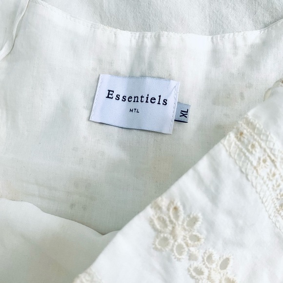 Essentials Cream Embroidered Blouse - Picture 4 of 7